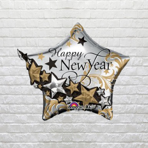 New Year's Eve Silver Star Balloon