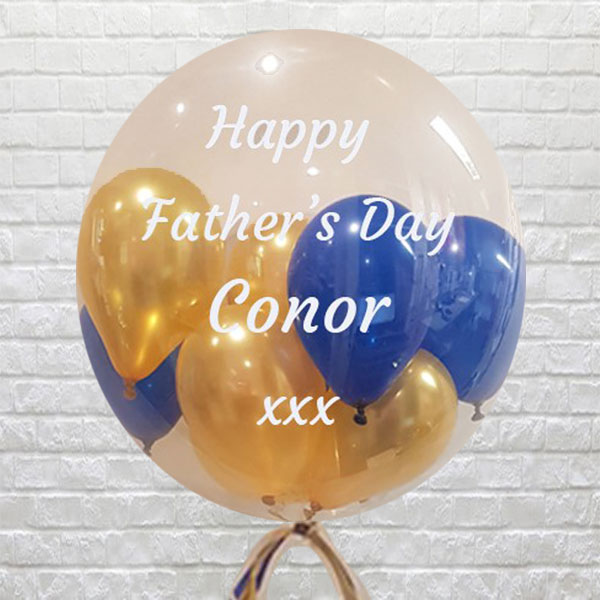 Fathers day Personalised Clear Mini Bubble Balloon