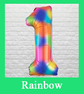 Rainbow Birthday Numbers