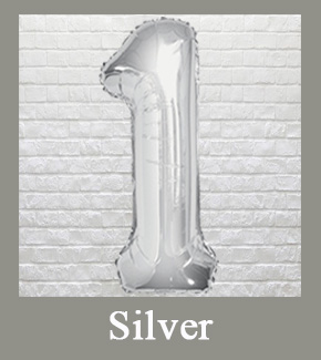 Silver Birthday Numbers