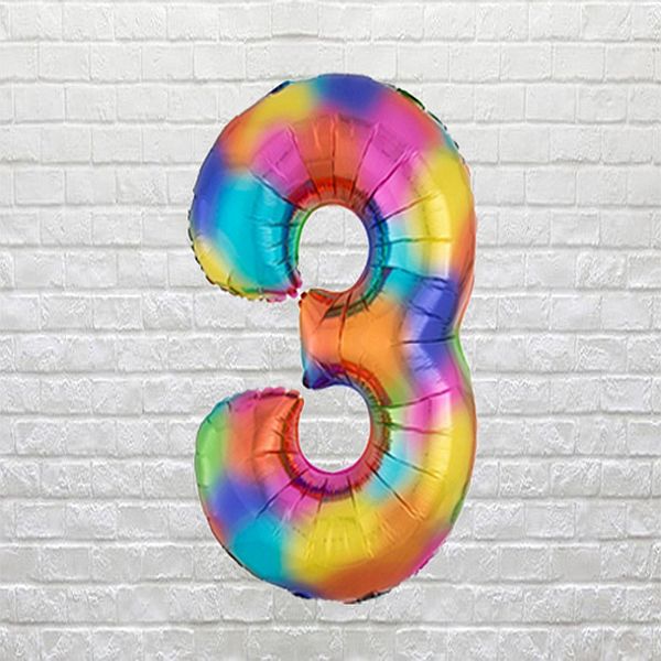 Rainbow Birthday Number 3