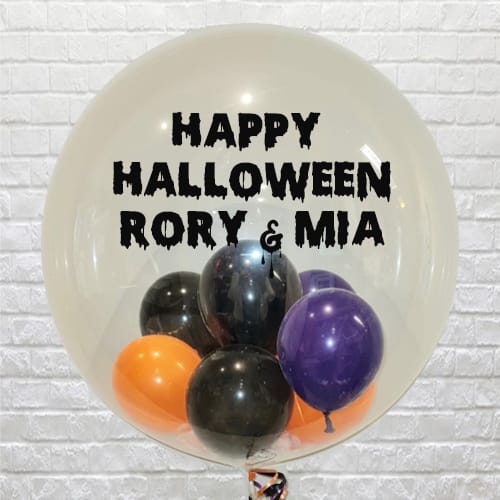 Personalised Halloween Mini Bubble Balloon