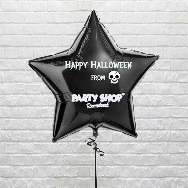 personalised large black star shaped foil